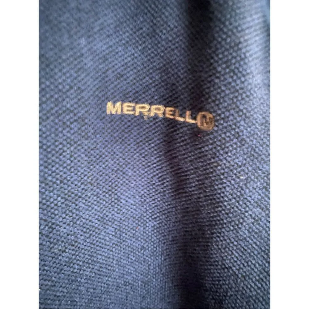 Merrell men’s long sleeve navy blue half zip sweater S/L ￼